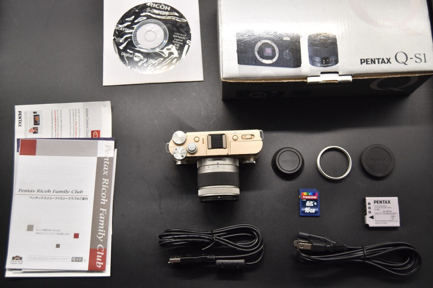 PENTAX Q-S1 02 Zoom Kit 12.4 MP Digital SLR Champagne Gold 【MINT- SC 5832】2907