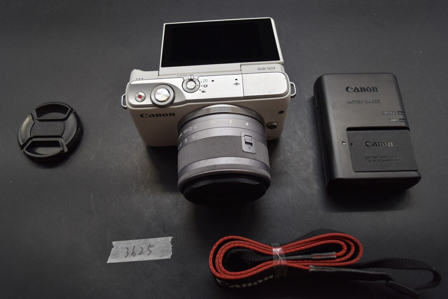 Canon EOS M10 Mirrorless Digital Camera White 15-45 Lens JAPAN【ALMOST MINT】 3625