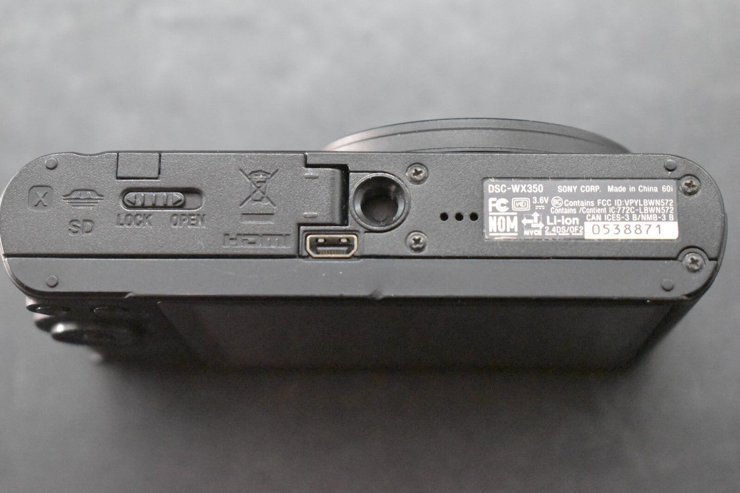 [1 Yr Warranty] Sony Cyber-Shot DSC-WX350 18.2MP Digital Camera Black 6599