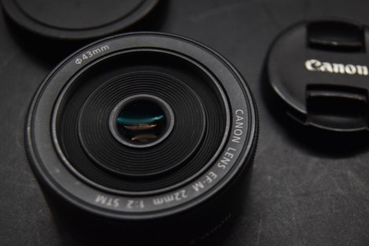 Canon EF-M 22mm f/2 STM Lens for EOS M EF-M Mount Black [MINT] 4922
