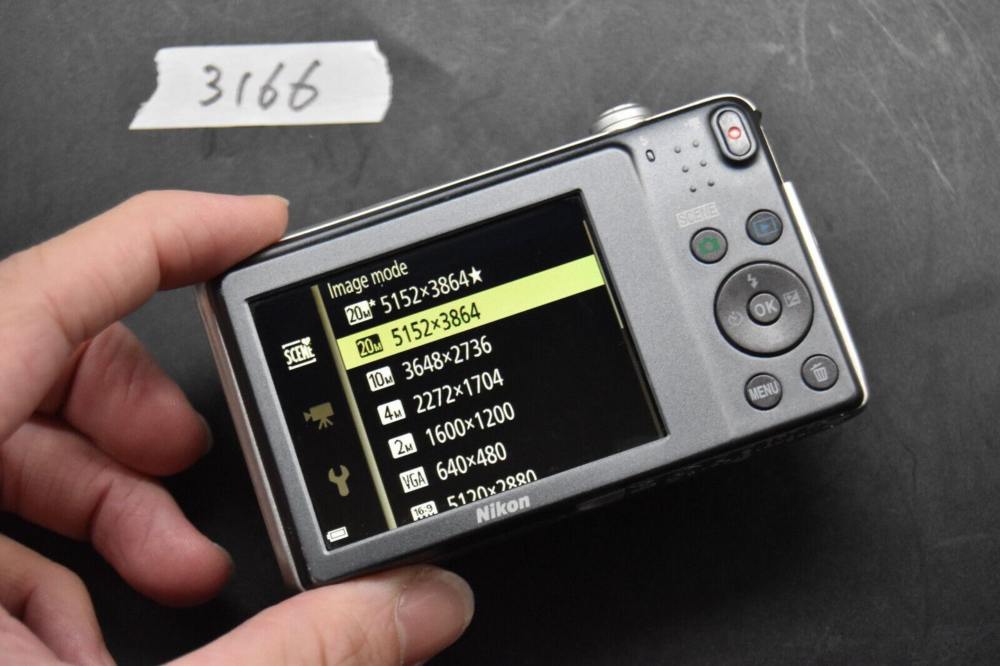 Nikon Coolpix S3600 Silver 20.1MP Compact Digital Camera Japan 【NEAR MINT】 #3166