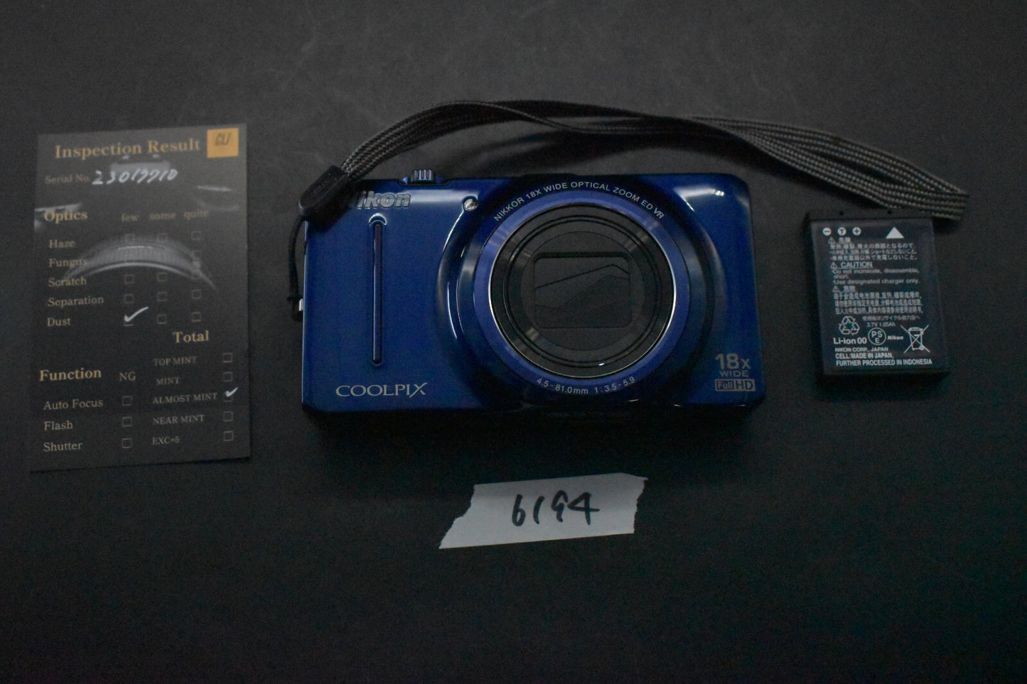 [1 Yr warranty] Nikon Coolpix S9300 Blue 16.0MP Digital Camera From JAPAN 6194