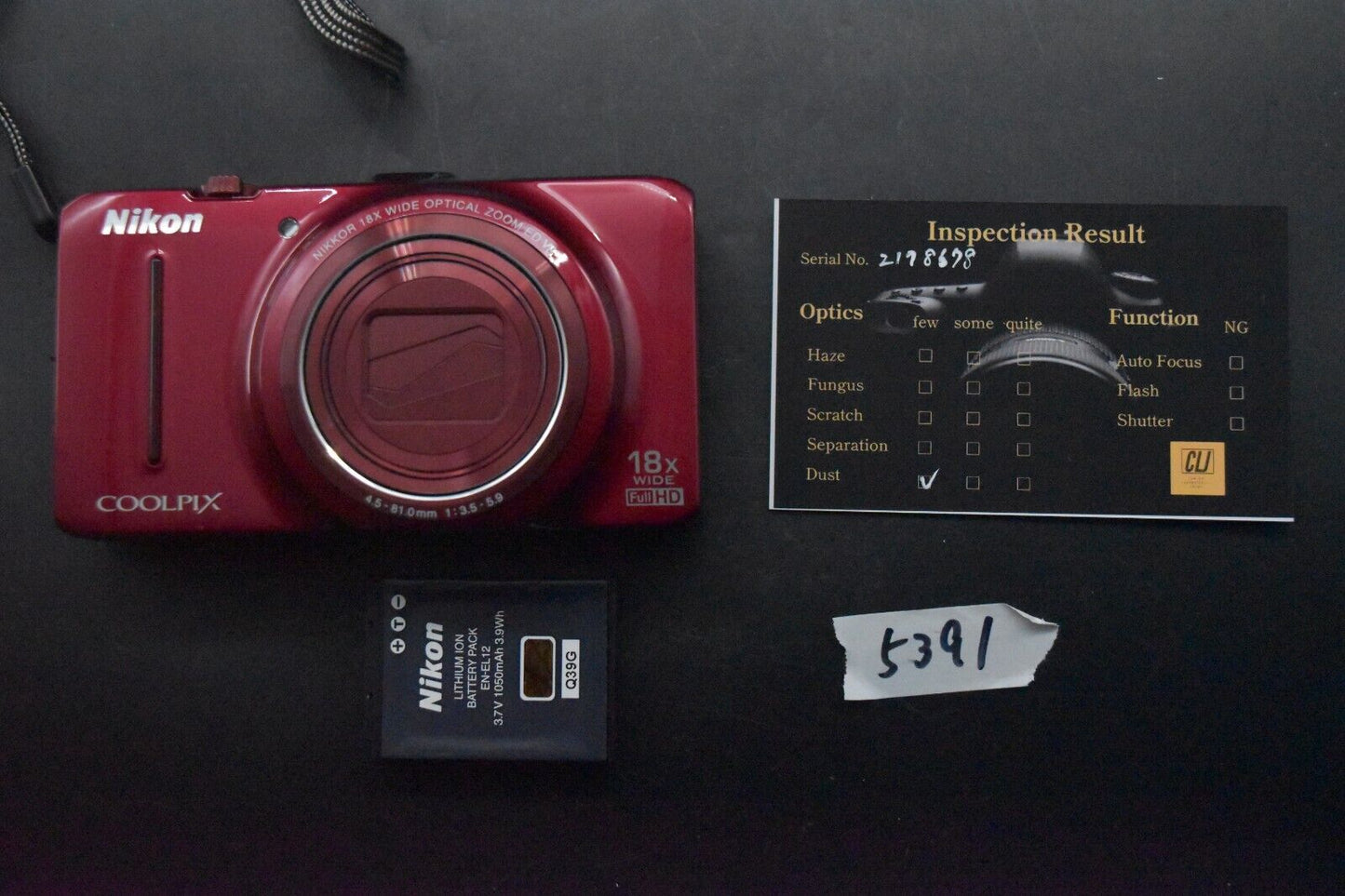 Nikon Coolpix S9300 Red 16.0MP Digital Camera From JAPAN [MINT] #5391