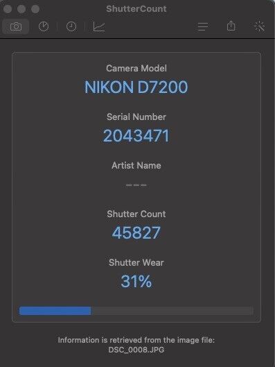 Nikon D7200 24.2MP Digital SLR Camera Body From JAPAN [ALMOST MINT SC 31%] #3607