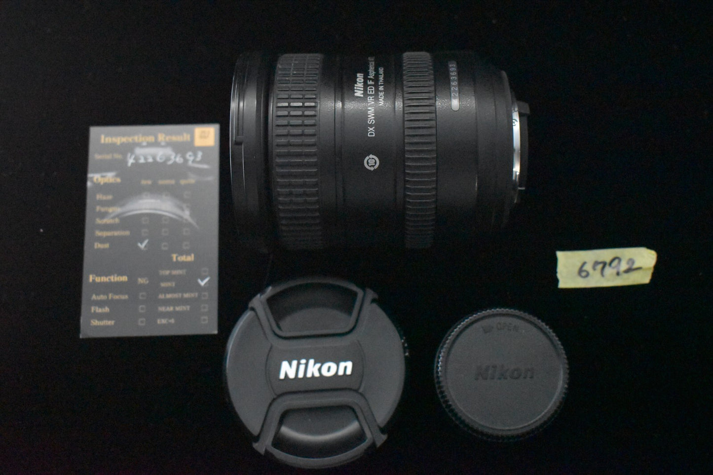 [1 Yr warranty] Nikon AF-S DX NIKKOR 18-200mm f/3.5-5.6 G ED VR Lens Japan 6792