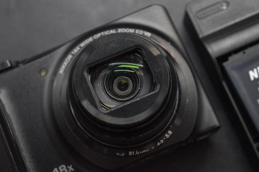 Nikon COOLPIX S9100 Black 12.1MP 18x ZOOM HD Digital Camera JAPAN 【EXC+5】3983