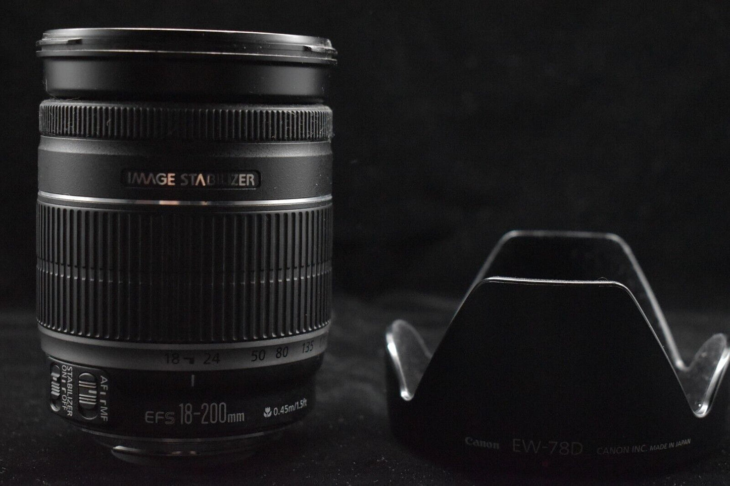Canon EF-S 18-200mm f/3.5-5.6 IS Wide Angle Zoom AF Lens From JAPAN [MINT-] 4936