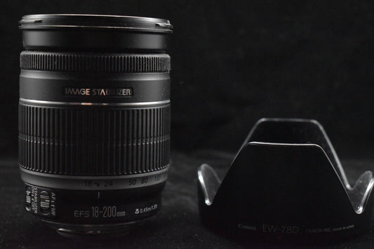 Canon EF-S 18-200mm f/3.5-5.6 IS Wide Angle Zoom AF Lens From JAPAN [MINT-] 4936