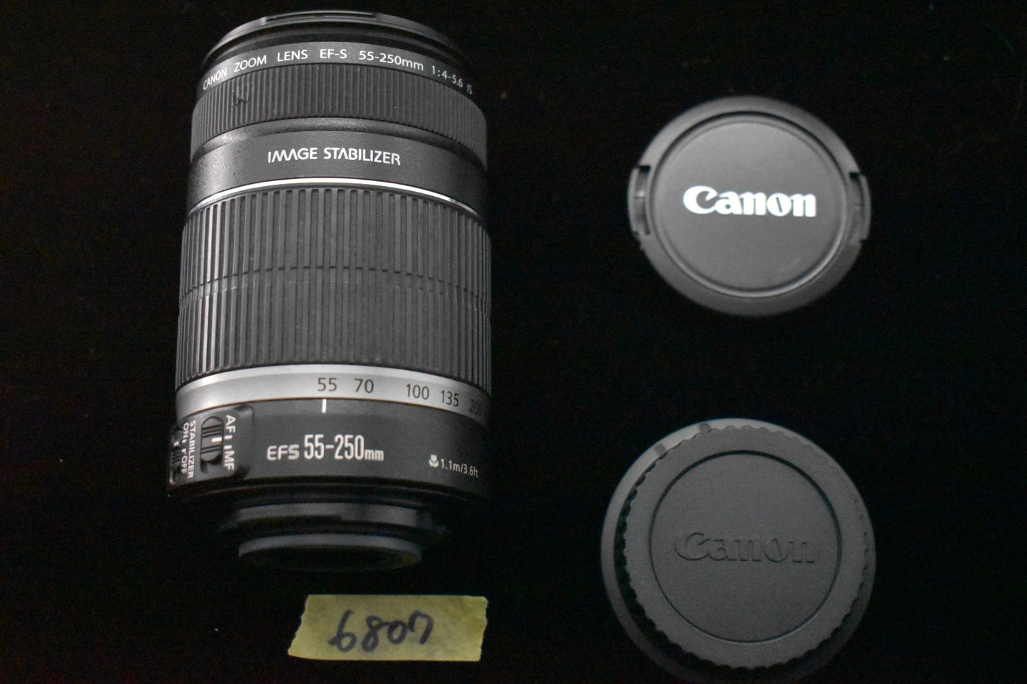 [1 Yr Warranty] Canon EF-S 55-250mm f/4-5.6 IS STM AF ZOOM Lens Black 6807