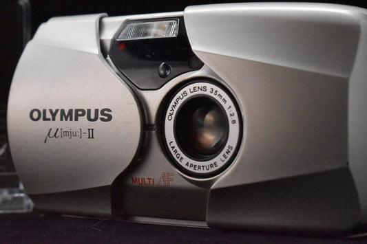 [1 Yr Warranty] Olympus μ mju II 35mm F2.8 Point & Shoot Film Camera Japan 6396