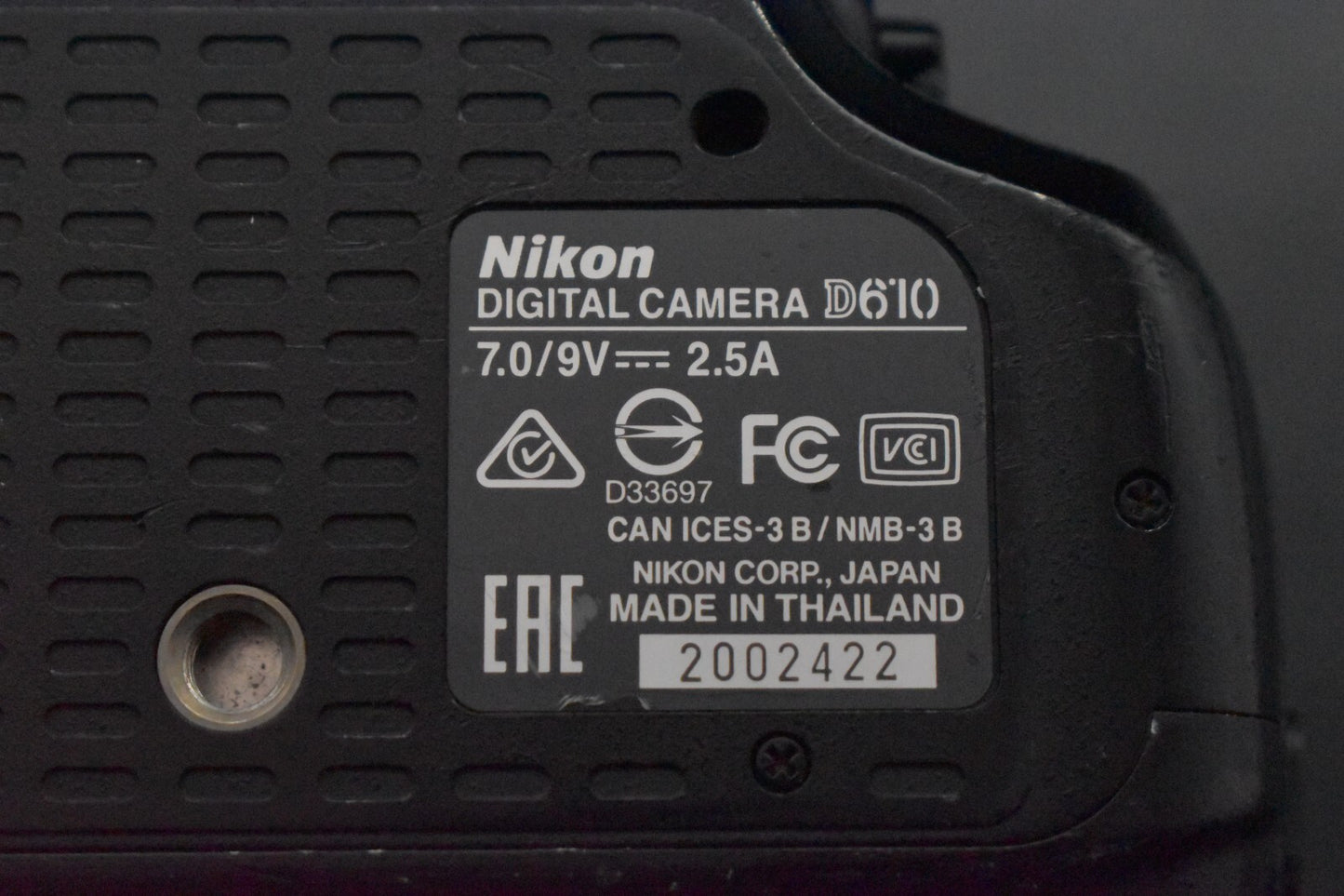 [1 Yr warranty] Nikon D610 DSLR Digital SLR Full Frame Camera Used 6328