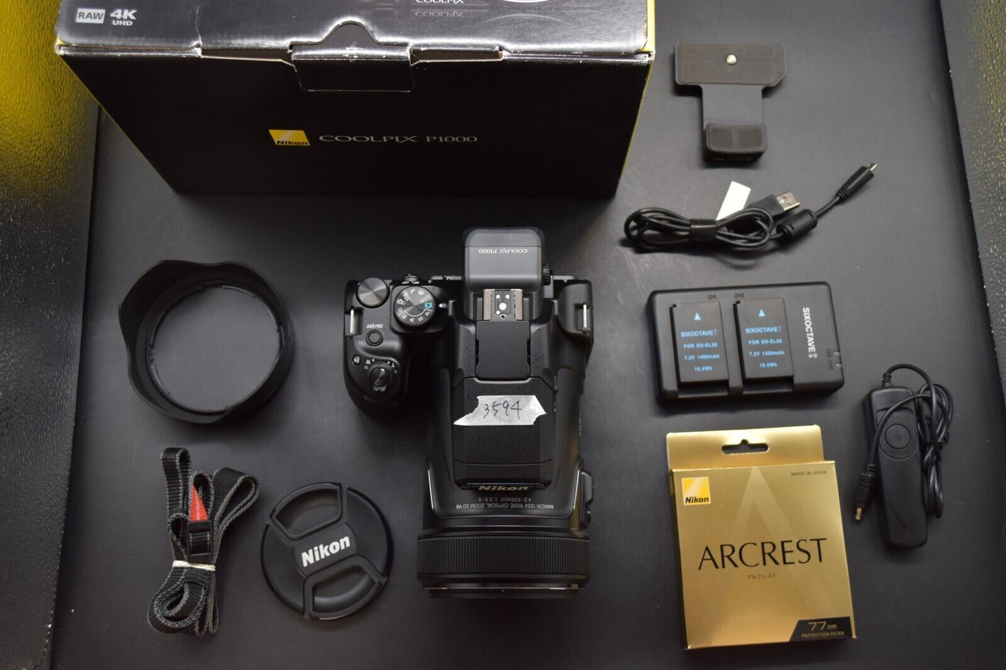 Nikon Coolpix P1000 16MP 125x Fotocamera digitale nera dal GIAPPONE [TOP...