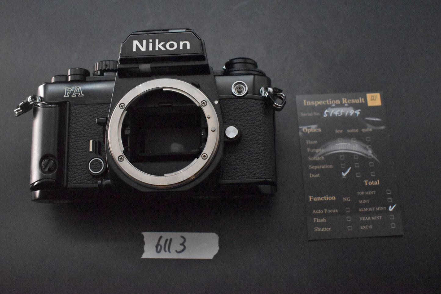 [1 Yr Warranty] Nikon FA Black 35mm SLR Film Camera Body From JAPAN 6113