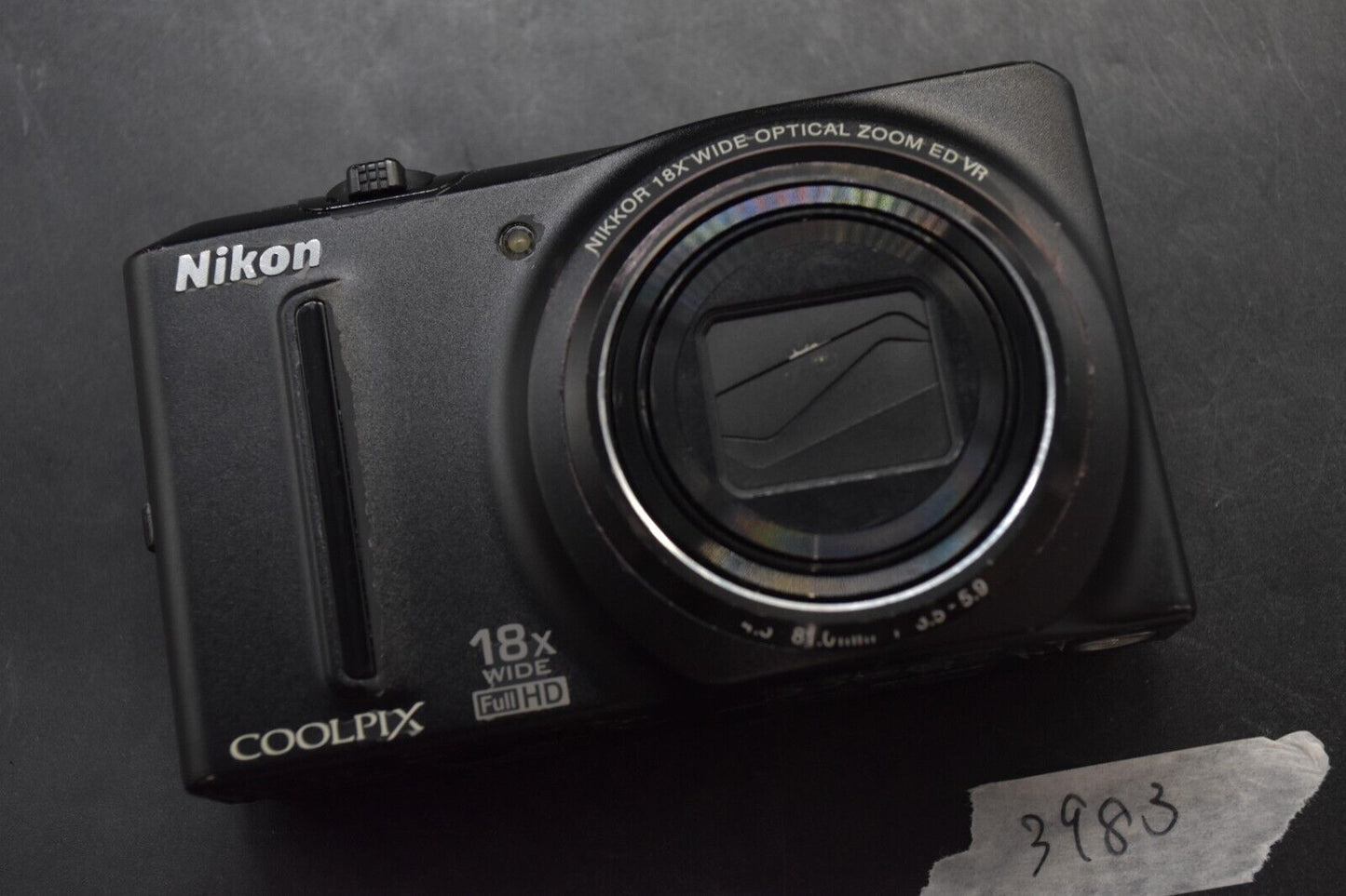 Nikon COOLPIX S9100 Black 12.1MP 18x ZOOM HD Digital Camera JAPAN 【EXC+5】3983