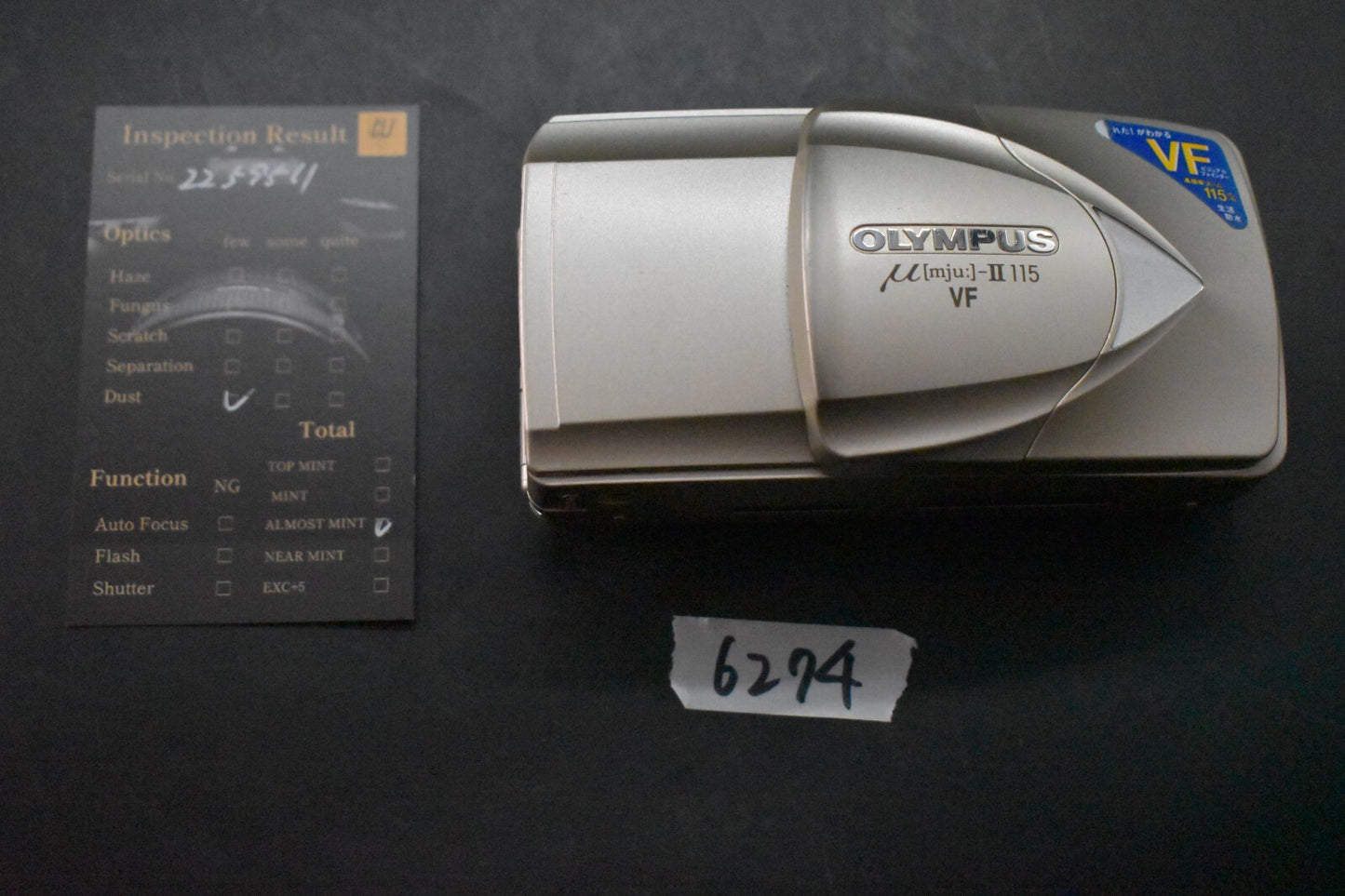 [1Yr warranty] Olympus Mju II 115 VF AF 35mm Point and Shoot Compact Camera 6274