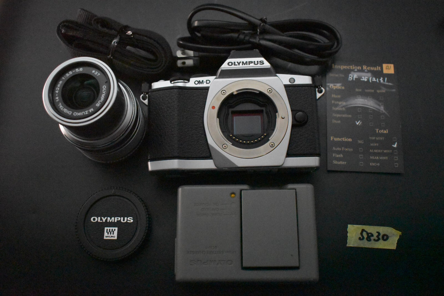 [1 Yr Warranty] Olympus OMD E-M5 Mirrorless Digital Camera with Lens Silver 5830