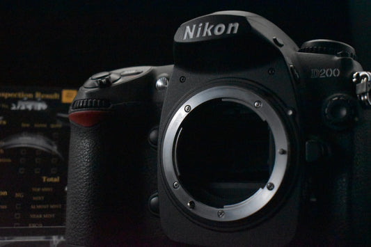 [1 Yr warranty] Nikon D200 10.2MP Digital SLR Camera Black Body Battery 6862