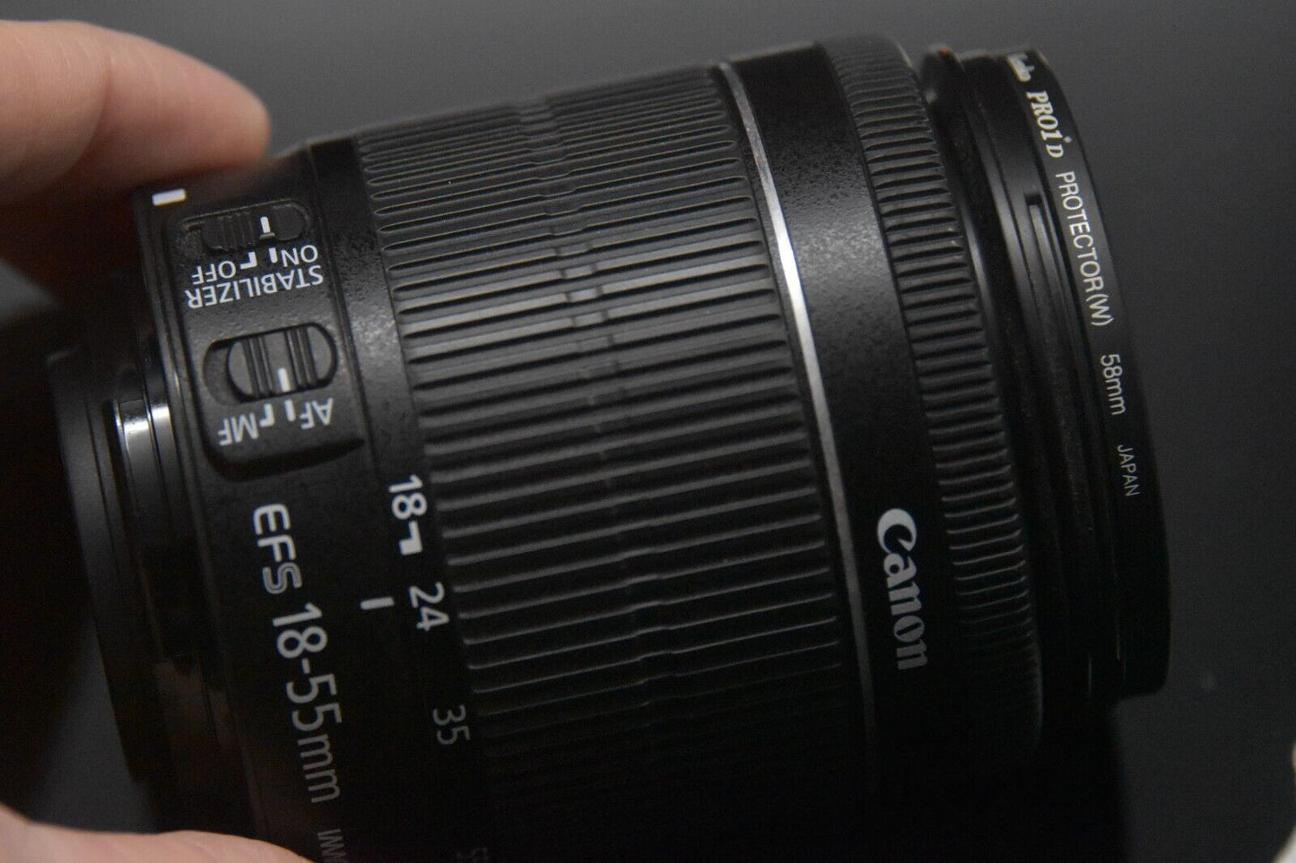 2 Lenses! Canon Eos Kiss X7 18-55mm & 55-250mm DSLR Camera Black From Japan 4651