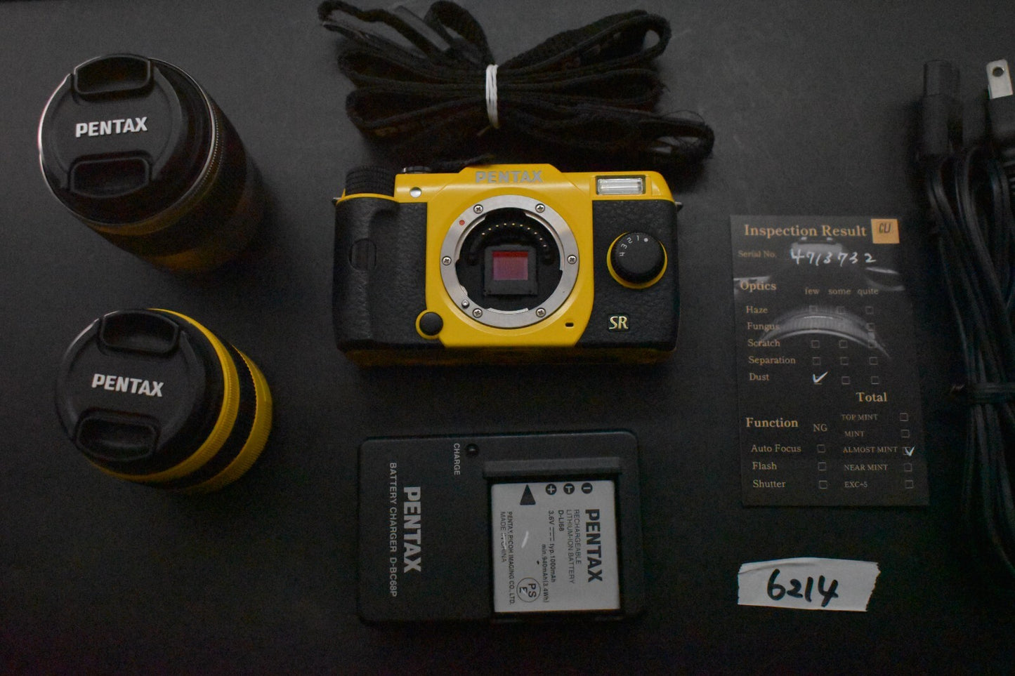 [1 Yr Warranty] Pentax Q7 Yello Digital Mirrorless camera with 2 Lenses 6214