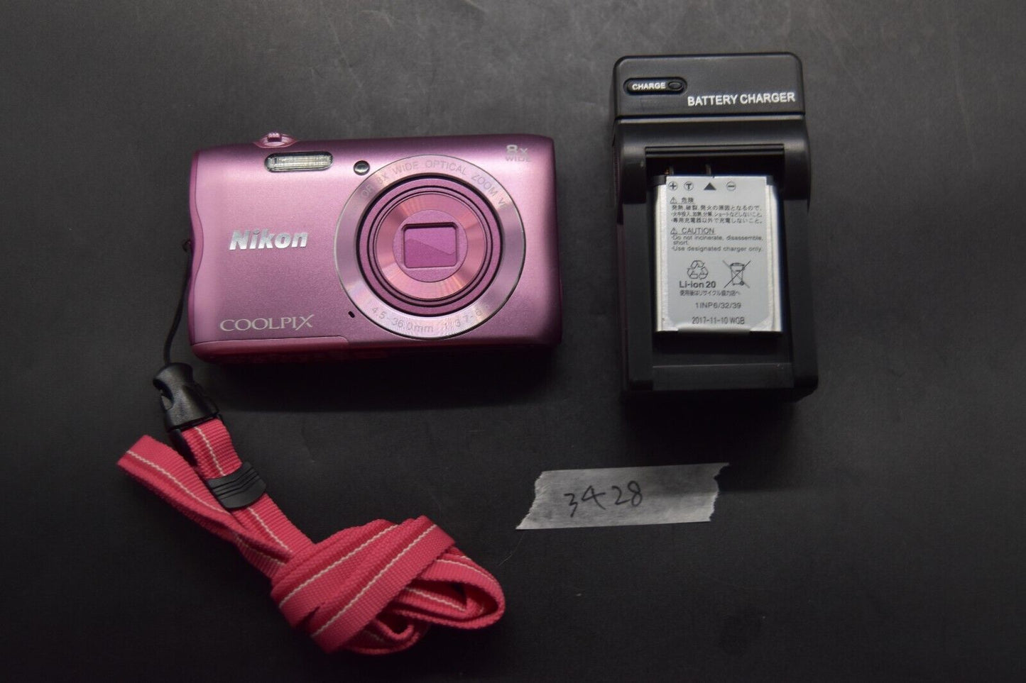 Nikon Digital Camera Coolpix A300 Pink WiFi 20MP 8.0x Zoom  【EXCELLENT+5】 #3428